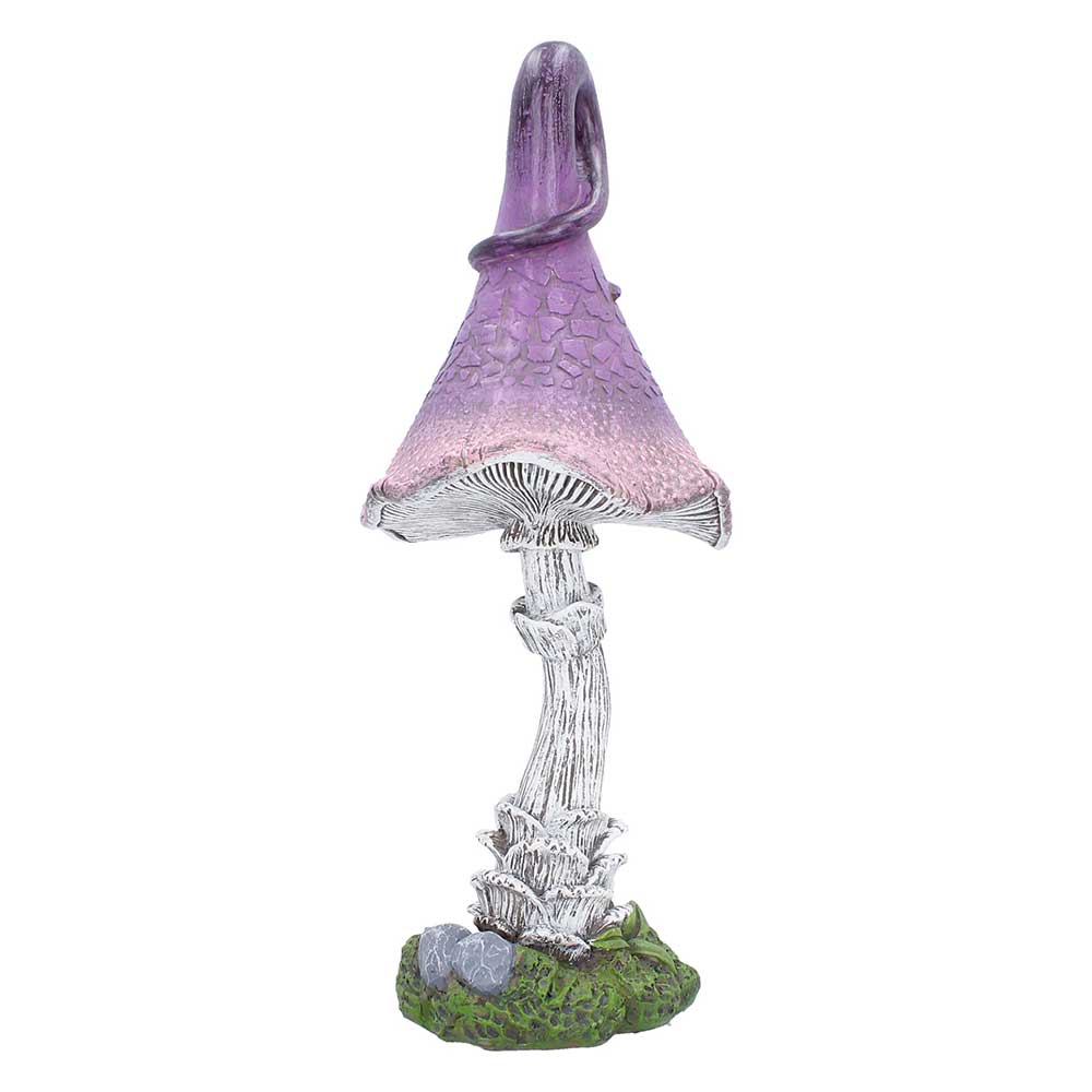 Twizzle Tumblethorne Mushroom Ornament - Rear of purple mushroom and grassy base