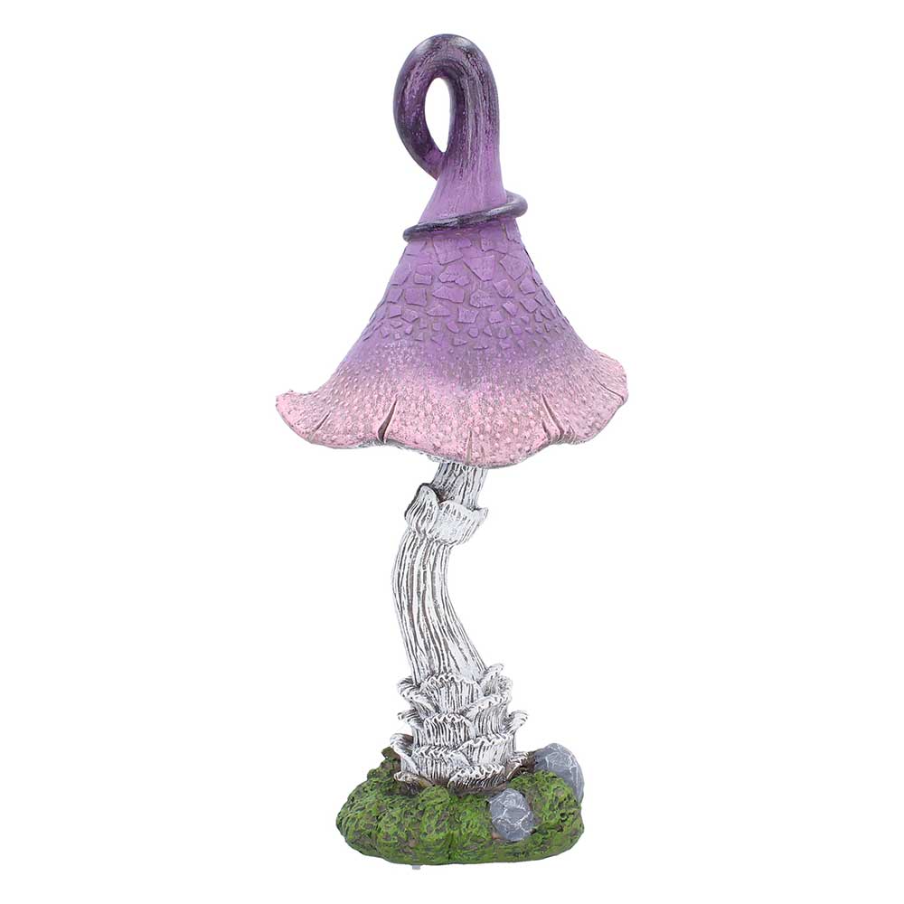 Twizzle Tumblethorne Mushroom Ornament - Opposite angle of curled cap and white spots