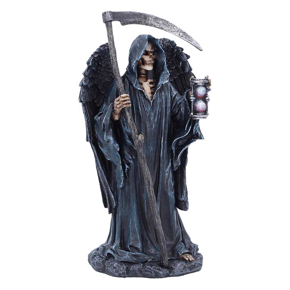Hour of the Reaper Winged Figurine - Opposite angle of scythe and hooded figure