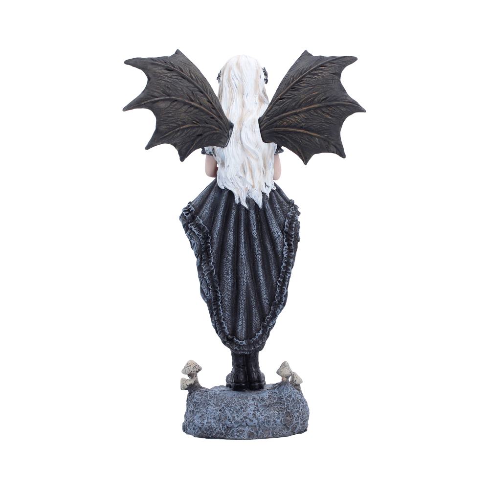 Second Sight Gothic Fairy Figurine - Rear of pale hair and long dress folds