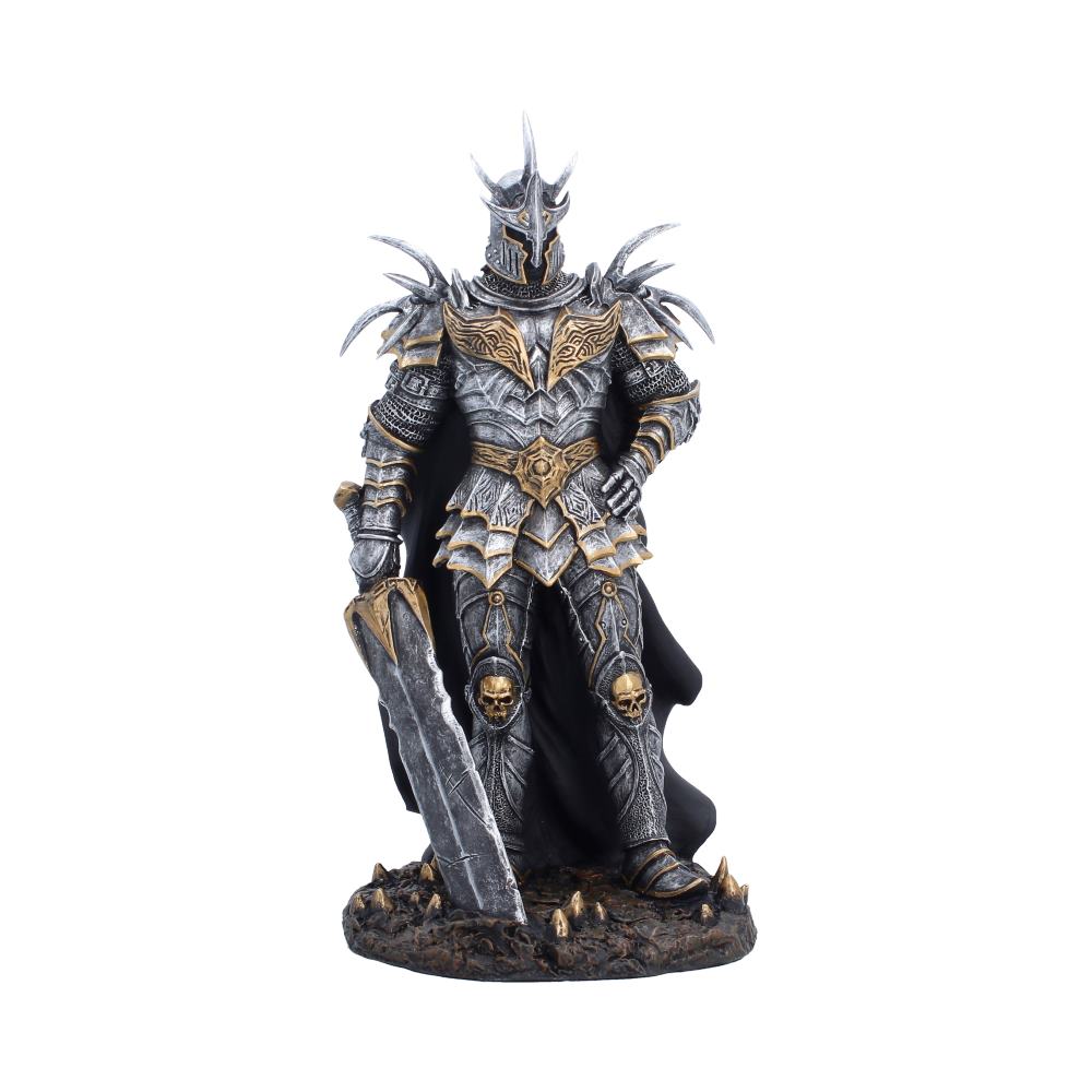 Underworld Warrior Dark Fantasy Figurine - Front showing spiked warrior with silver-and-gold armour