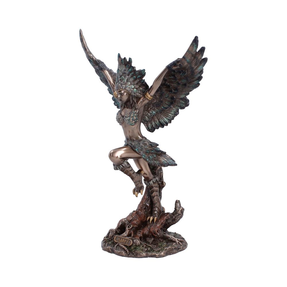 Harpy Creature of Storm and Tempest Figurine - Angle showing feather layers and clawed legs