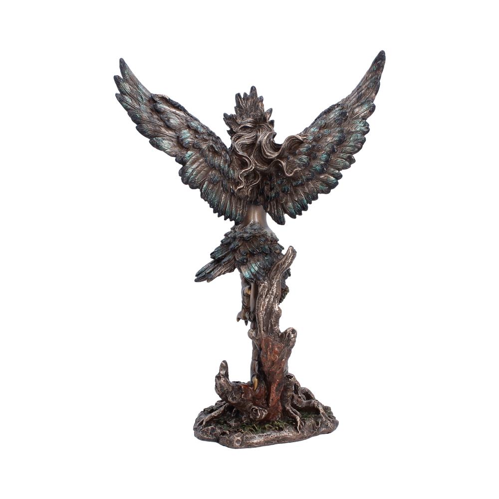 Harpy Creature of Storm and Tempest Figurine - Rear showing broad feathered wings