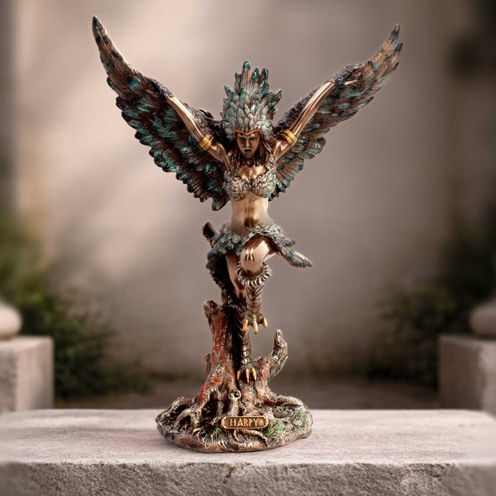 Harpy Creature of Storm and Tempest Figurine - Harpy in a styled mythical-creature setting