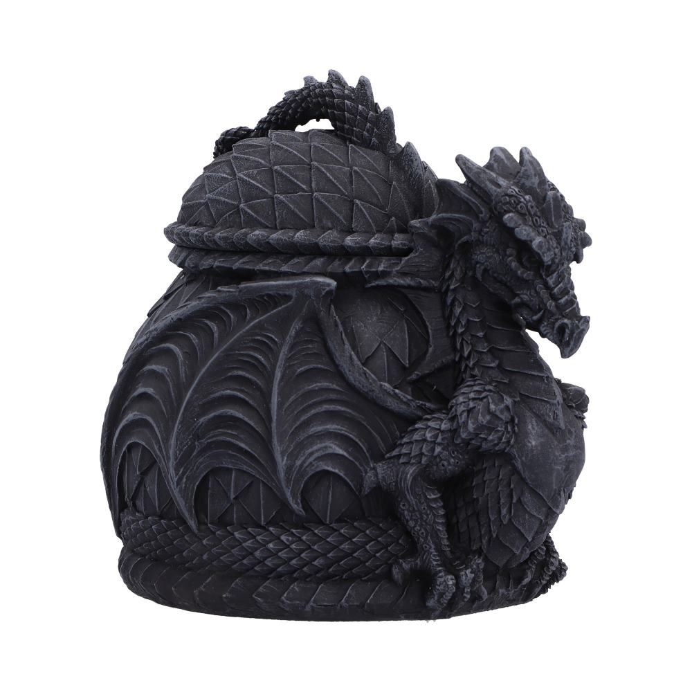 Darkwing Treasure Box - side view of the sculpted dragon and storage compartment