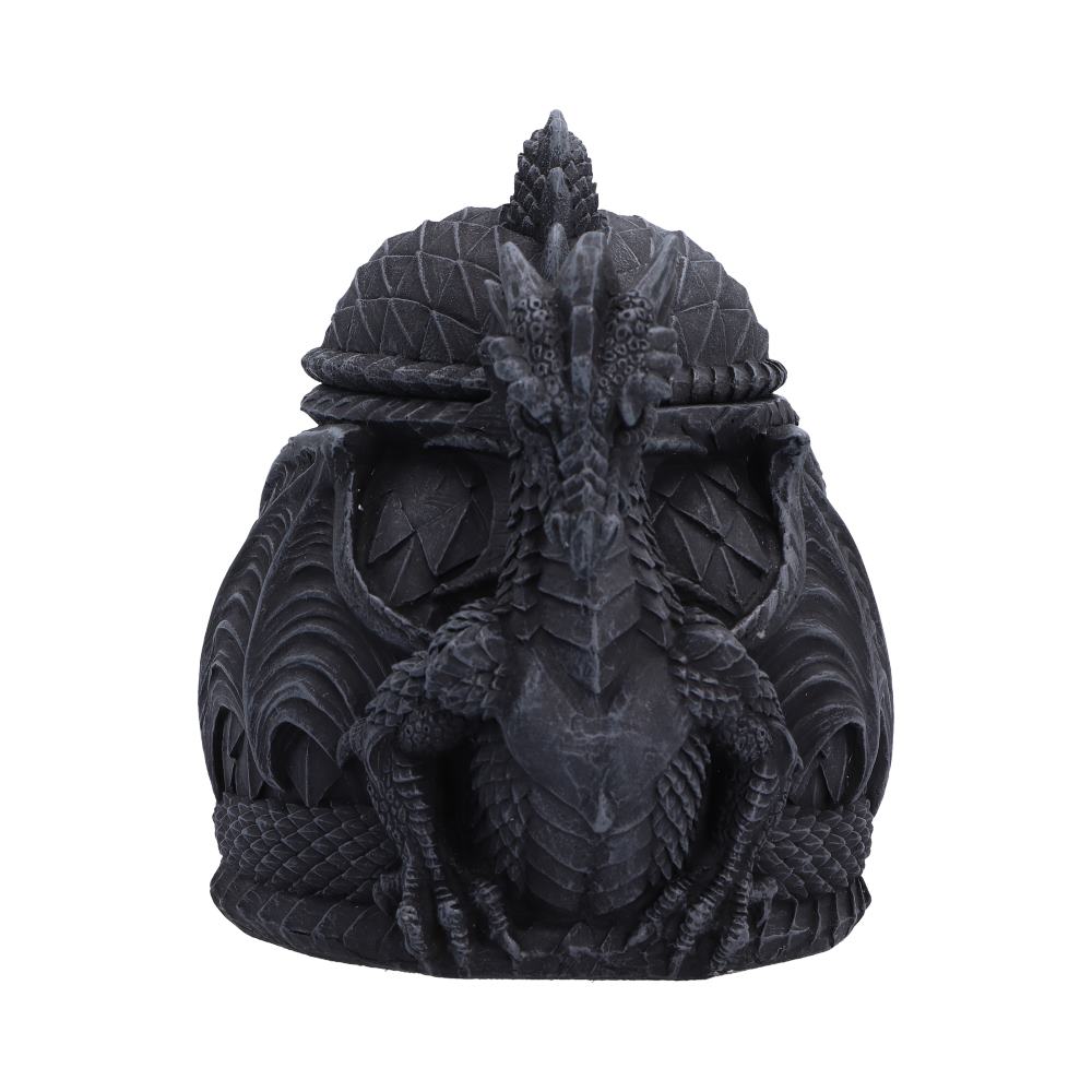 Darkwing Treasure Box - scaled treasure box with a projecting black dragon head