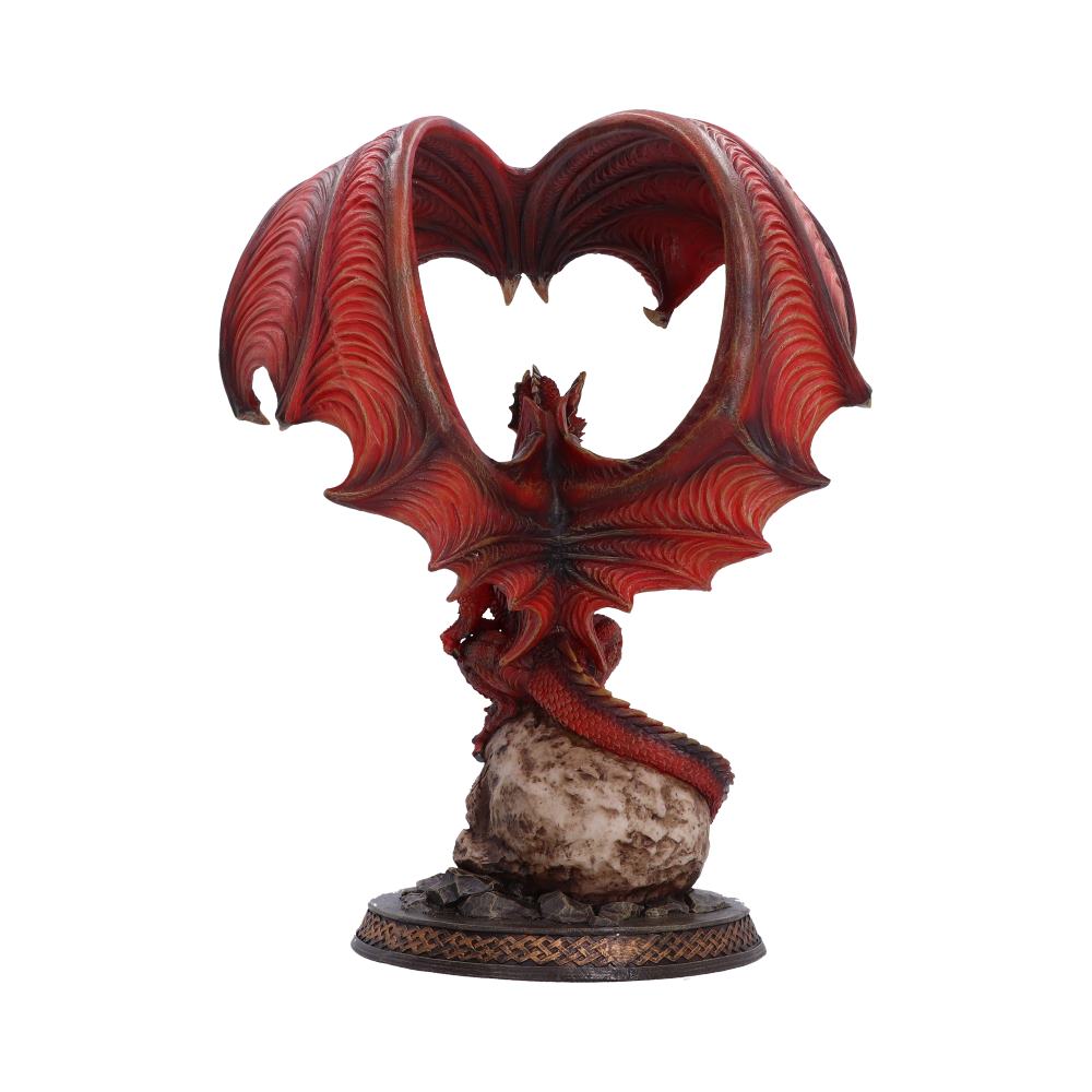 Ember King Dragon Ornament - rear red wing membranes above the skull perch
