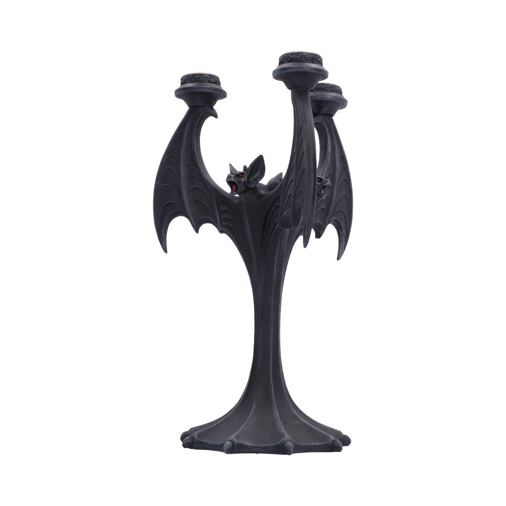 Nocturnal Flame Bat Candle Holder - angled bat holder showing its raised outer arms