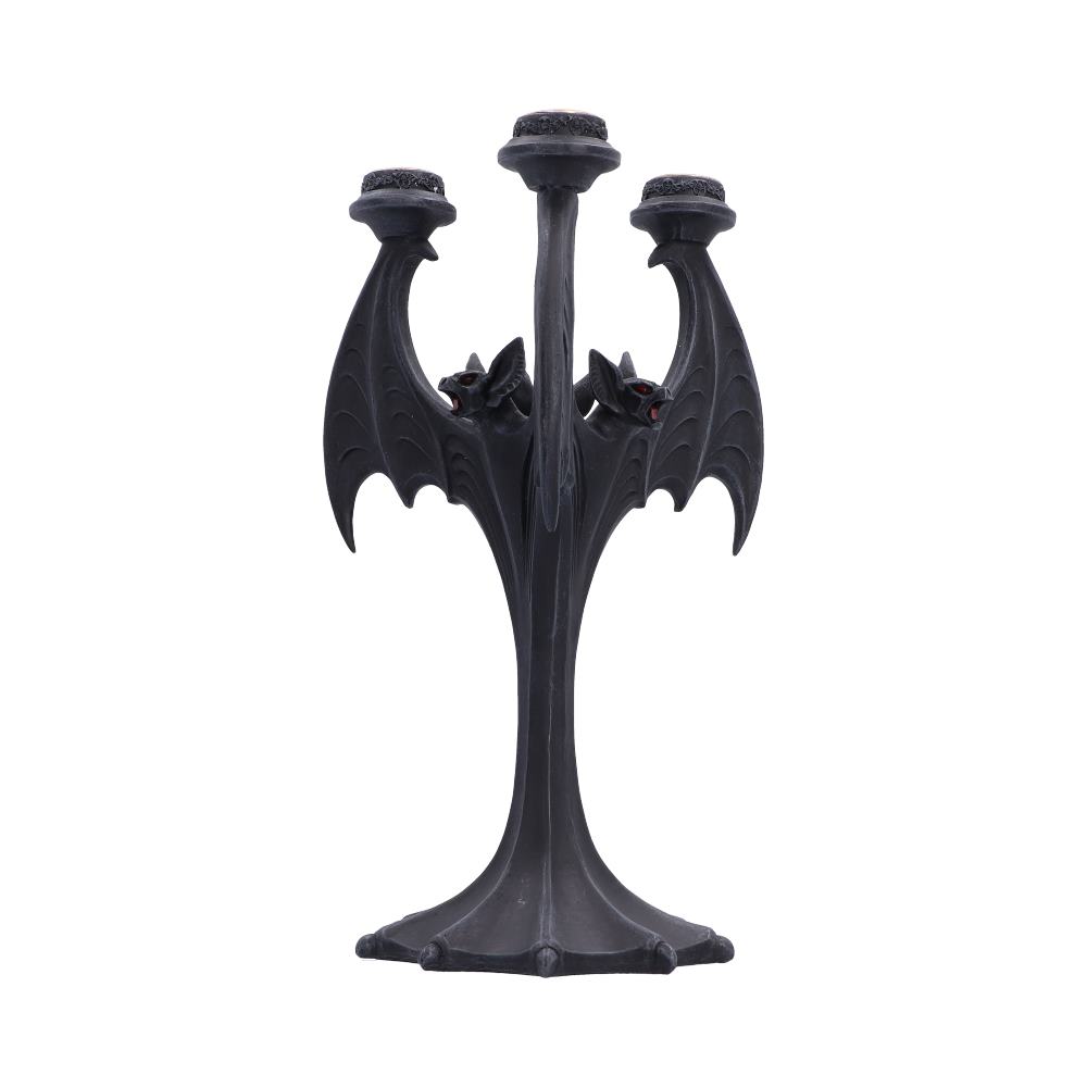 Nocturnal Flame Bat Candle Holder - rear of the winged bat and three candle positions