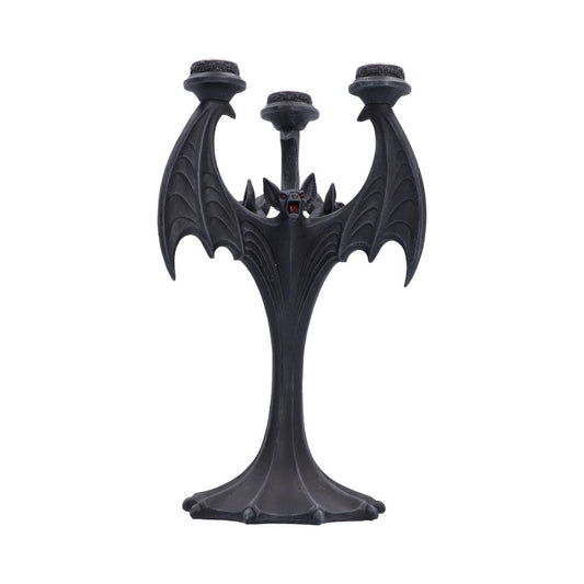 Nocturnal Flame Bat Candle Holder - outstretched bat beneath three dark candle cups