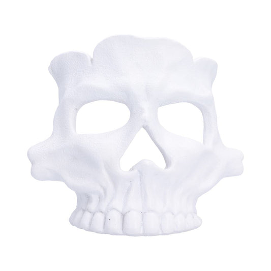 Afterglow White Skull Tea Light Holder - white skull face with hollow eyes and nose