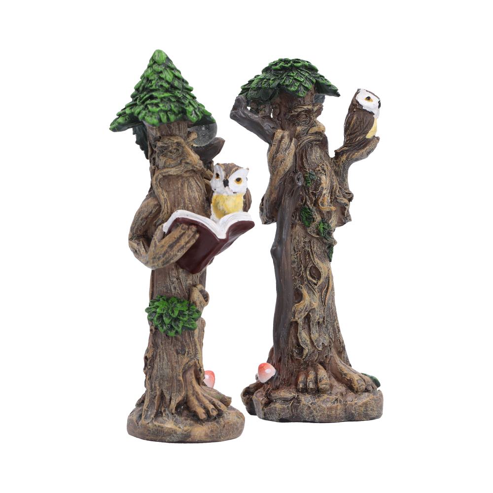 Woodland Wisdom Tree Figure Set - side views of the reading figure and branch-like arms