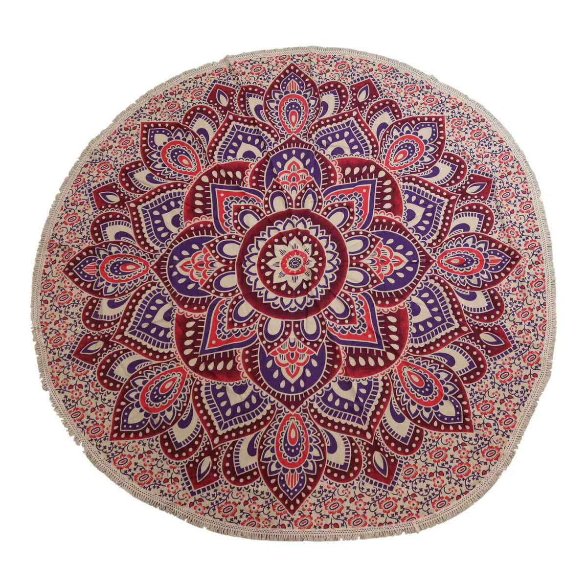 Pink and Purple large mandala roundie cotton art 180cm UK