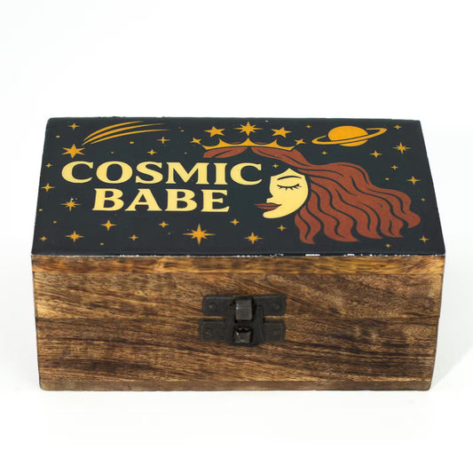 Medium Enamelled Box  - Cosmic Babe