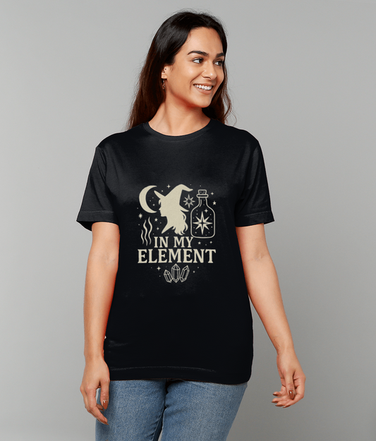 In My Element T-shirt – minimalist slogan graphic cotton tee