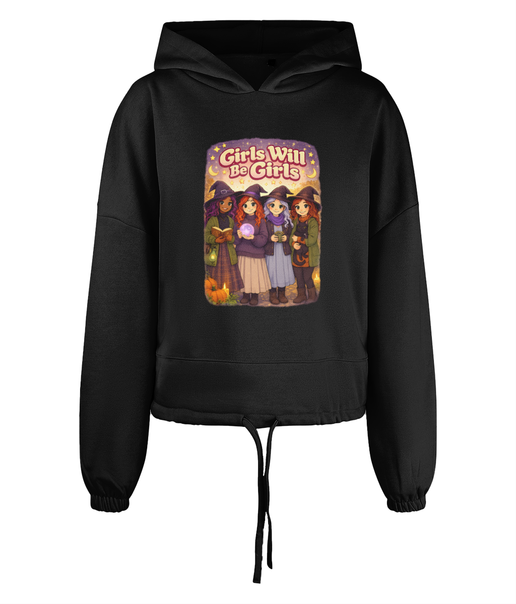 Oversized Hoodie Girls Will Be Girls – oversized hooded sweatshirt with relaxed fit and soft cotton blend fabric