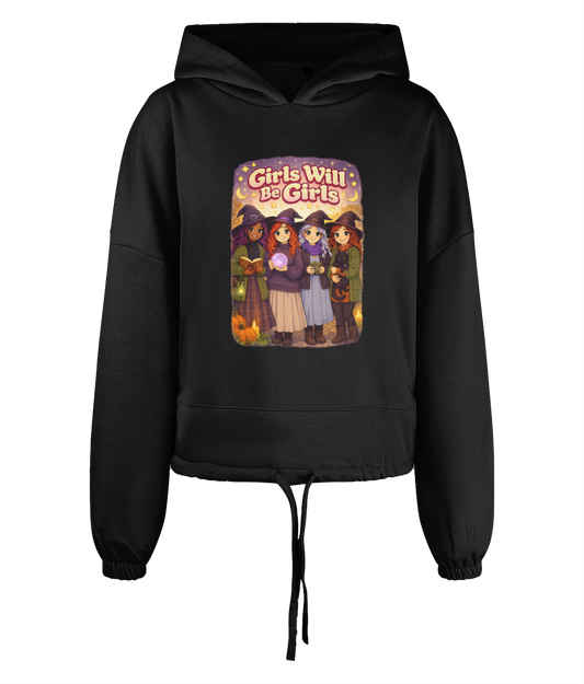 Oversized Hoodie Girls Will Be Girls – oversized hooded sweatshirt with relaxed fit and soft cotton blend fabric