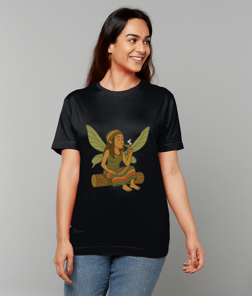 Rastafairy T-shirt – whimsical fairy graphic cotton tee