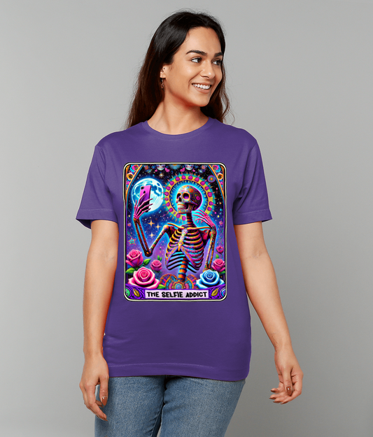 Selfie Addict T-Shirt – playful slogan tee for selfie lovers and content creators