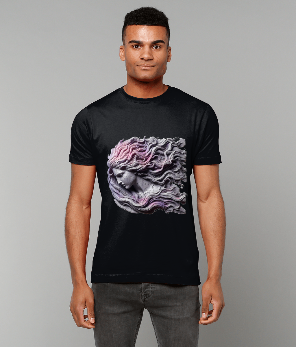 Stone Tablet Virgo Zodiac T-Shirt with symbolic Virgo stone texture graphic on classic-fit tee