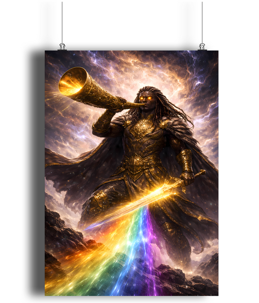 Heimdall Norse art print A4 guardian mythology wall art