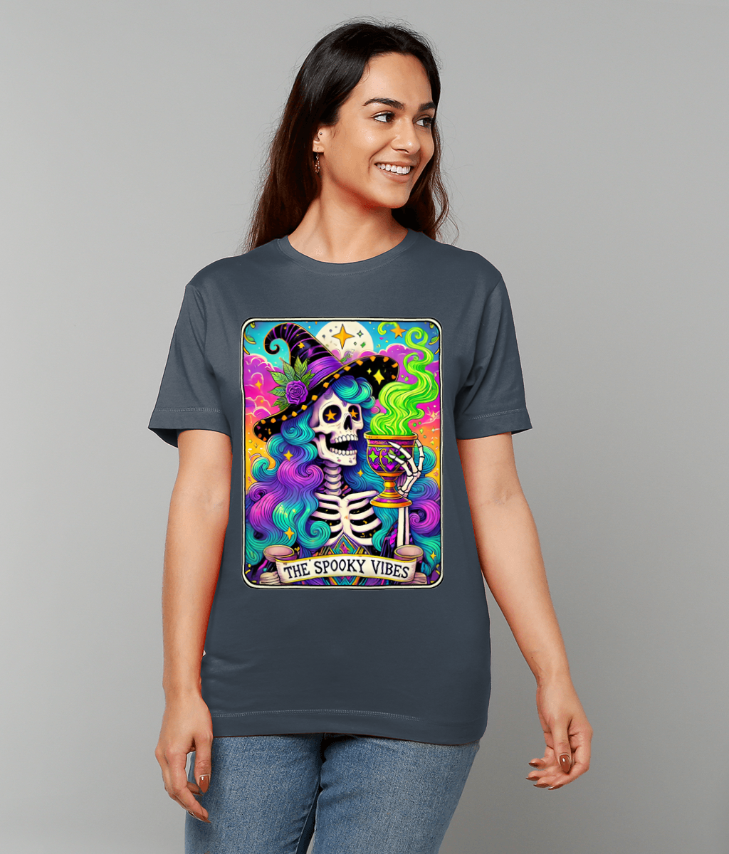 The Spooky Vibes T-Shirt – spooky tarot inspired graphic tee with mystical design