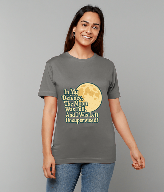 In My Defence T-Shirt – bold slogan graphic tee with relaxed festival style