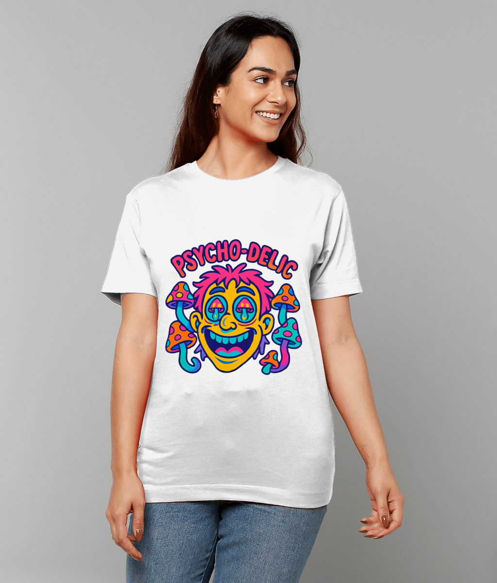 Psycho Delic T-shirt – psychedelic graphic cotton tee