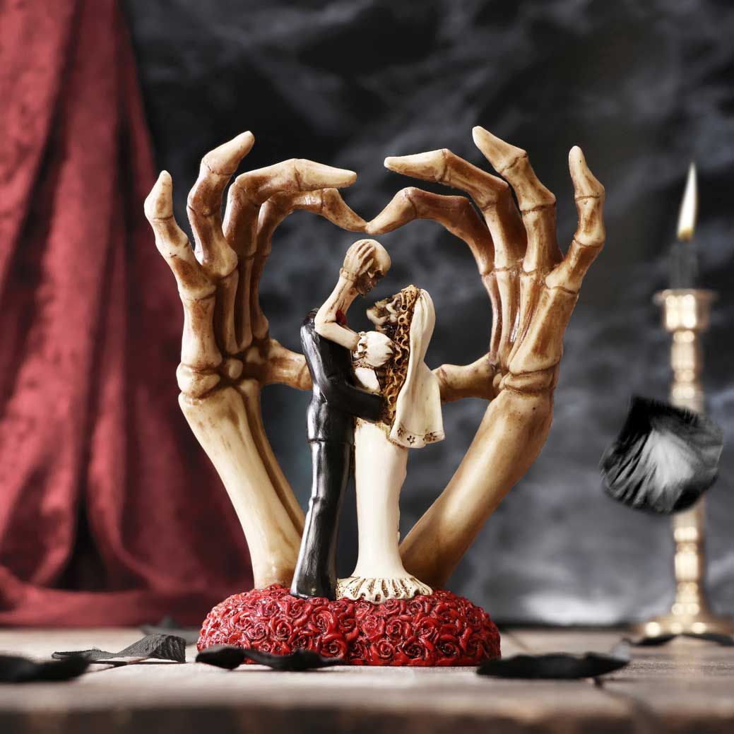 From This Day Forward skeleton bride and groom gothic wedding figurine by Nemesis Now