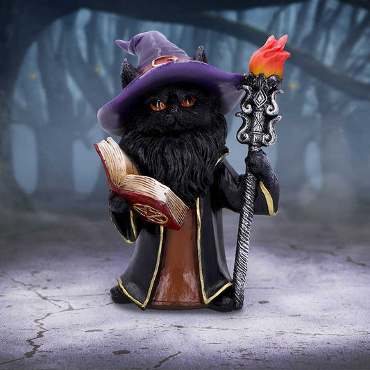 Albus Wizard Cat Figurine hand-painted polyresin magical cat statue
