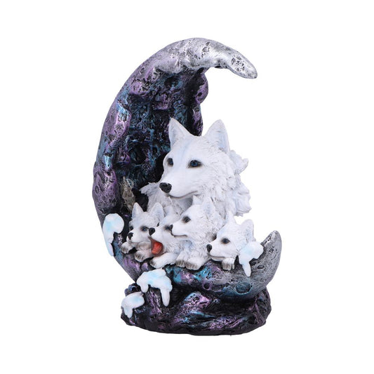 Winter Moon Wolf Family Figurine