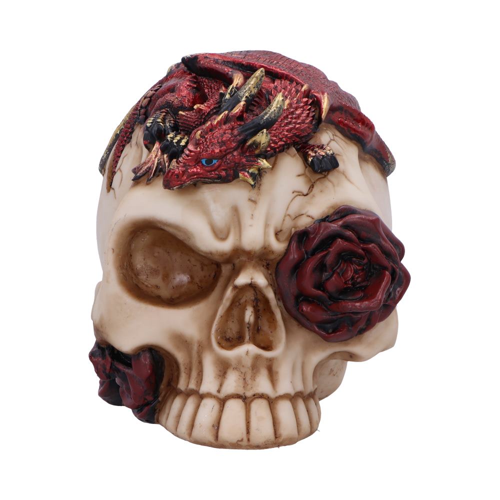 Rose Flame Dragon Figurine