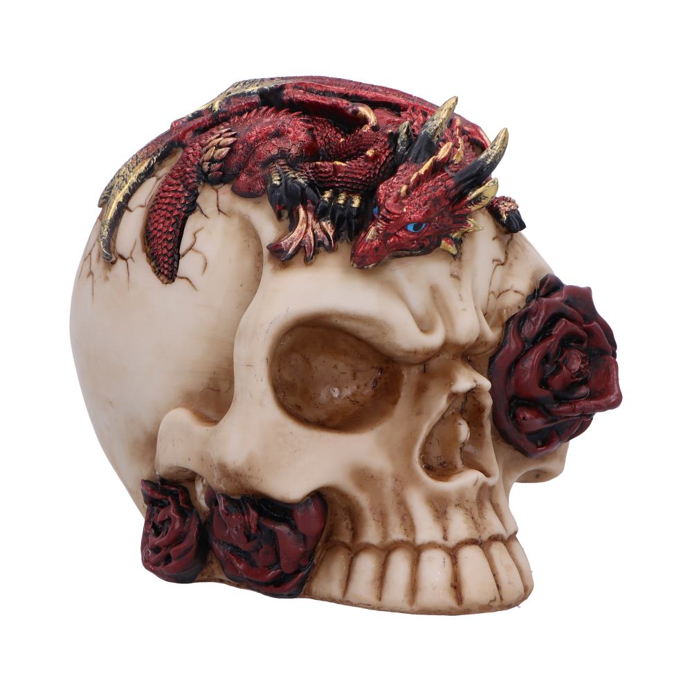 Rose Flame Dragon Figurine