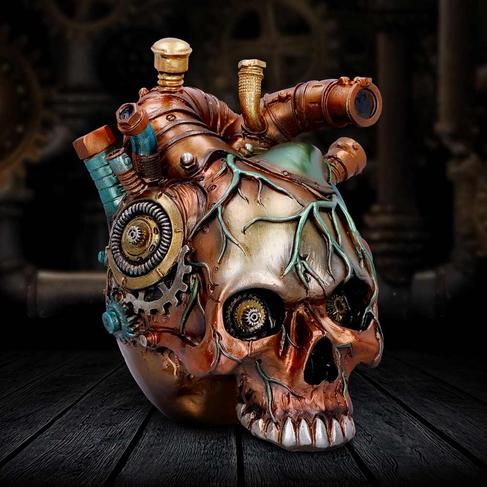 Cardiac Cranium Steampunk Heart Skull