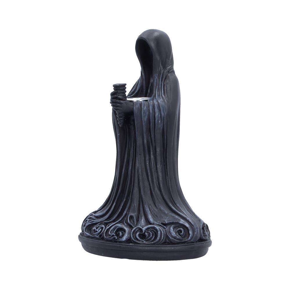Keeper of Smoke Gothic Incense Burner - Side of hooded figure and incense cup