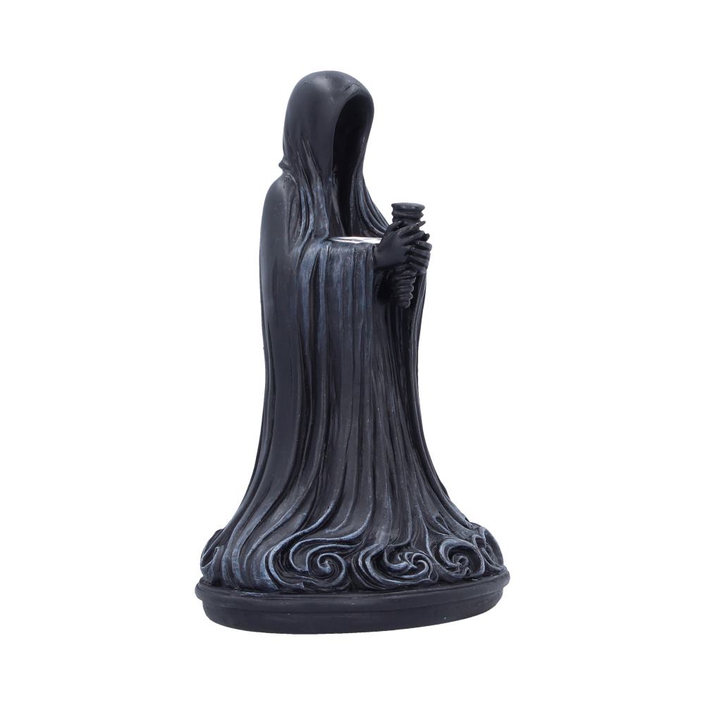 Keeper of Smoke Gothic Incense Burner - Opposite side showing robes and raised cup
