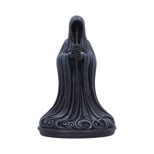 Keeper of Smoke Gothic Incense Burner - Front showing faceless hooded figure holding a cup
