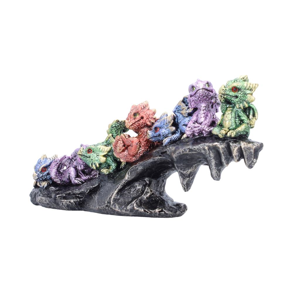 Hatchling Haven Dragon Display Figurine - Angle showing small wings and pastel dragon bodies