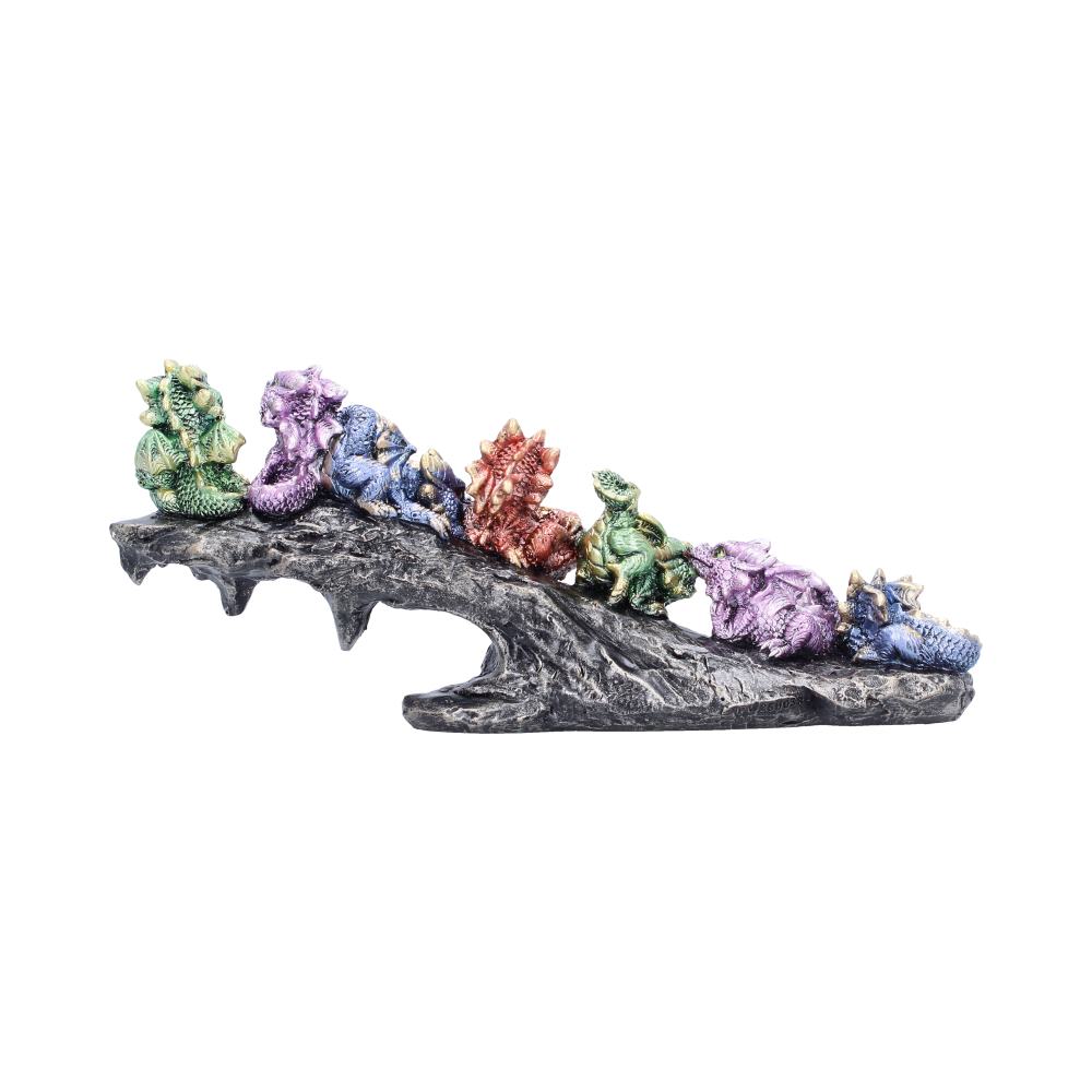 Hatchling Haven Dragon Display Figurine - Rear of the grouped hatchlings and ledge