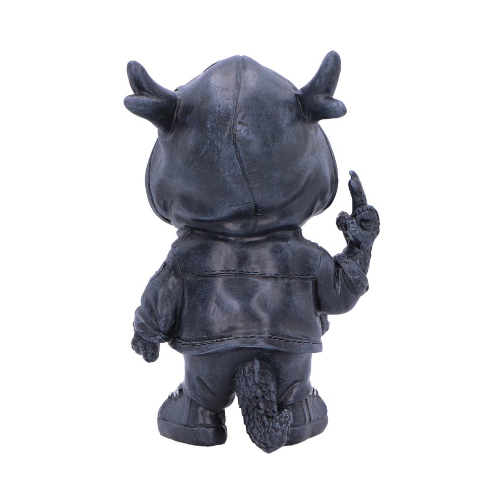 Playing with Fire Rebellious Dragon Figurine - rear showing hoodie folds and small tail