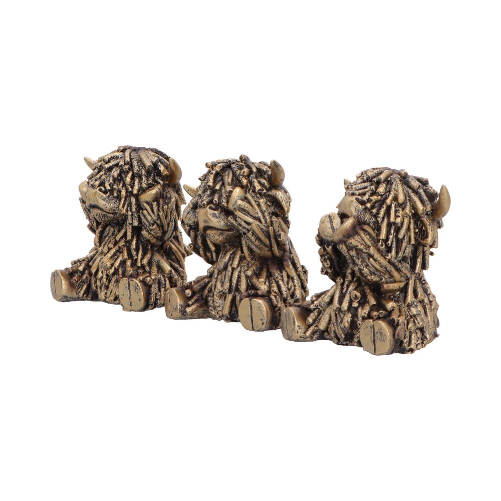 Three Wise Gold Highland Cows