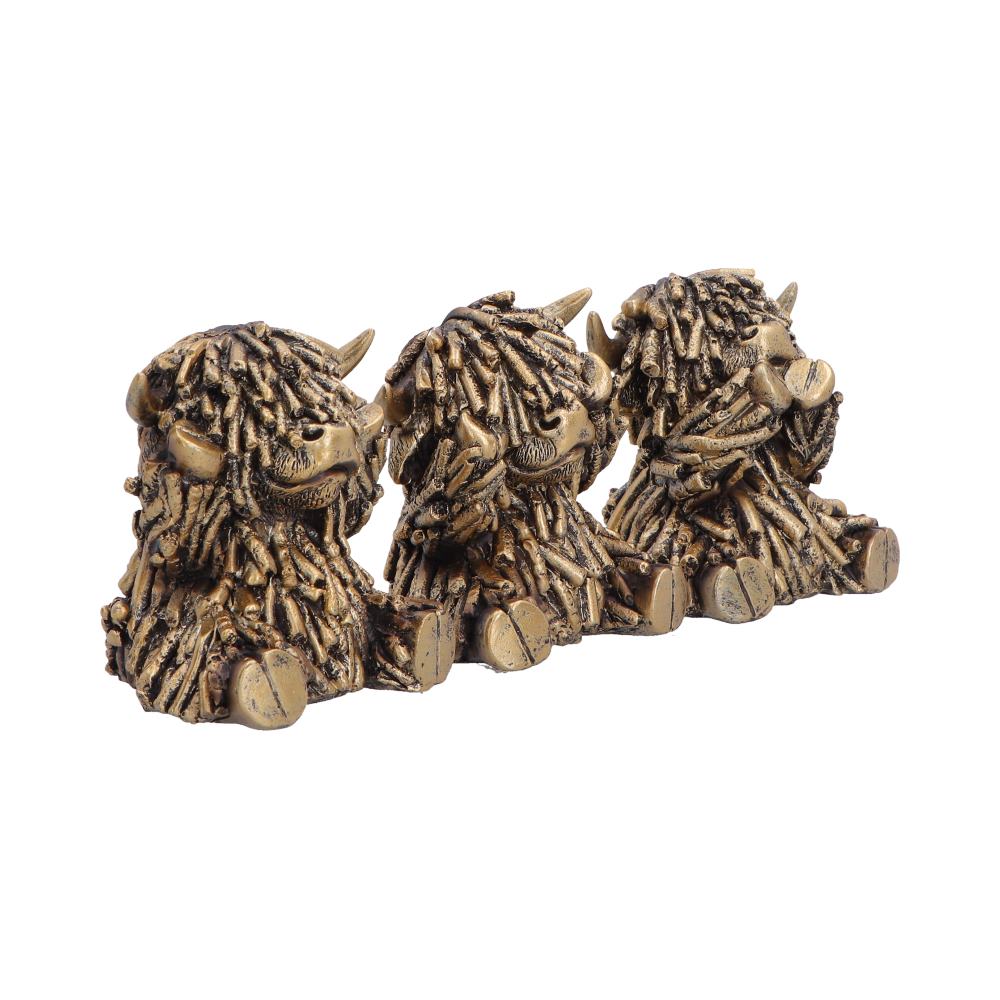 Three Wise Gold Highland Cows