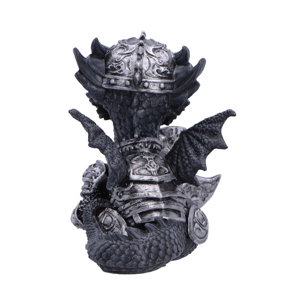 Sir Axewing Armoured Dragon Figurine - rear showing helmet, wings and tail