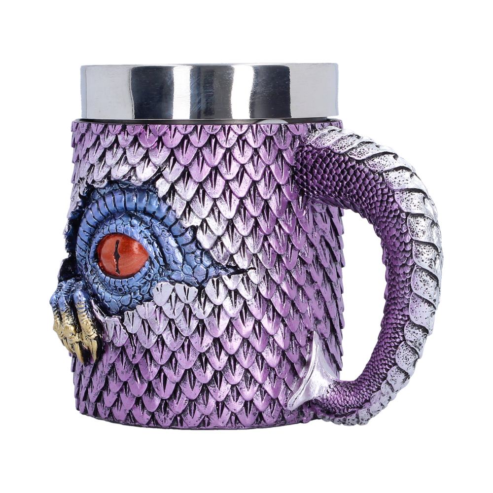 Watchers Thirst Dragon Tankard Small - angled dragon eye and gold-toned claw
