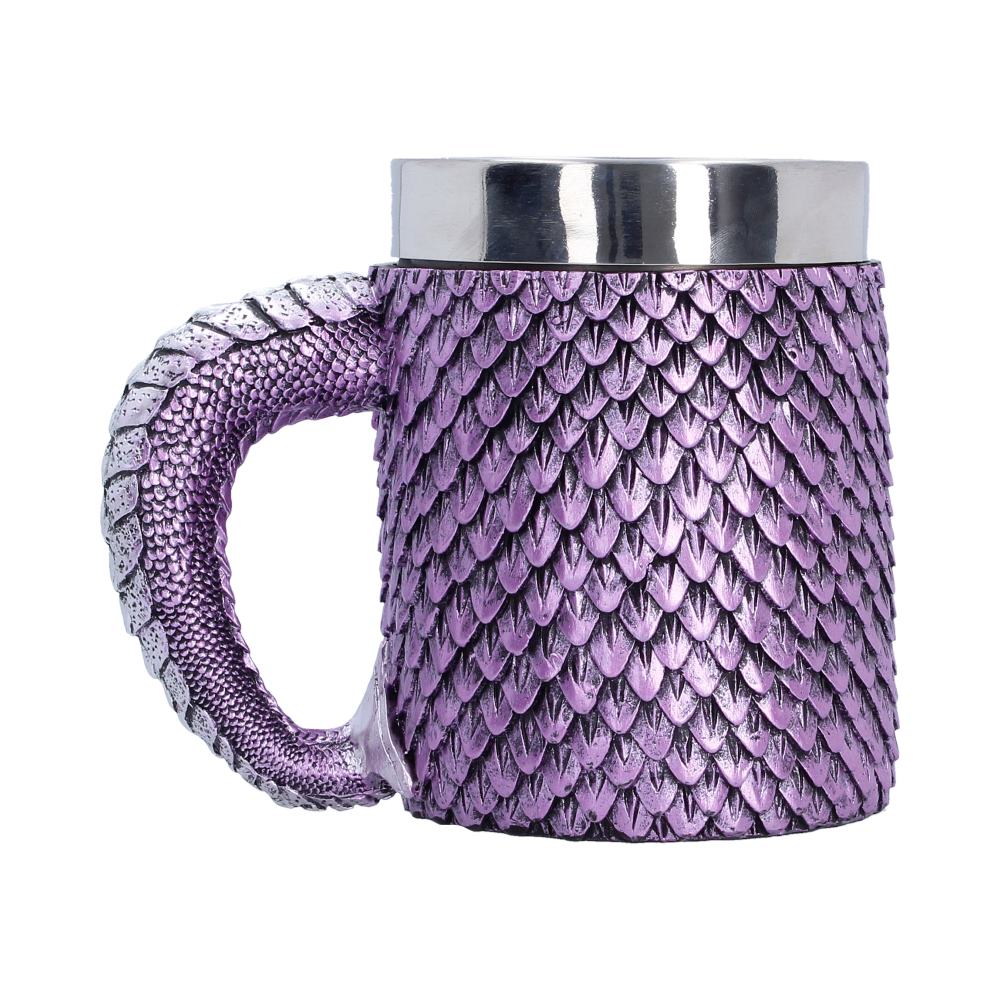Watchers Thirst Dragon Tankard Small - side showing scaled handle and reverse texture