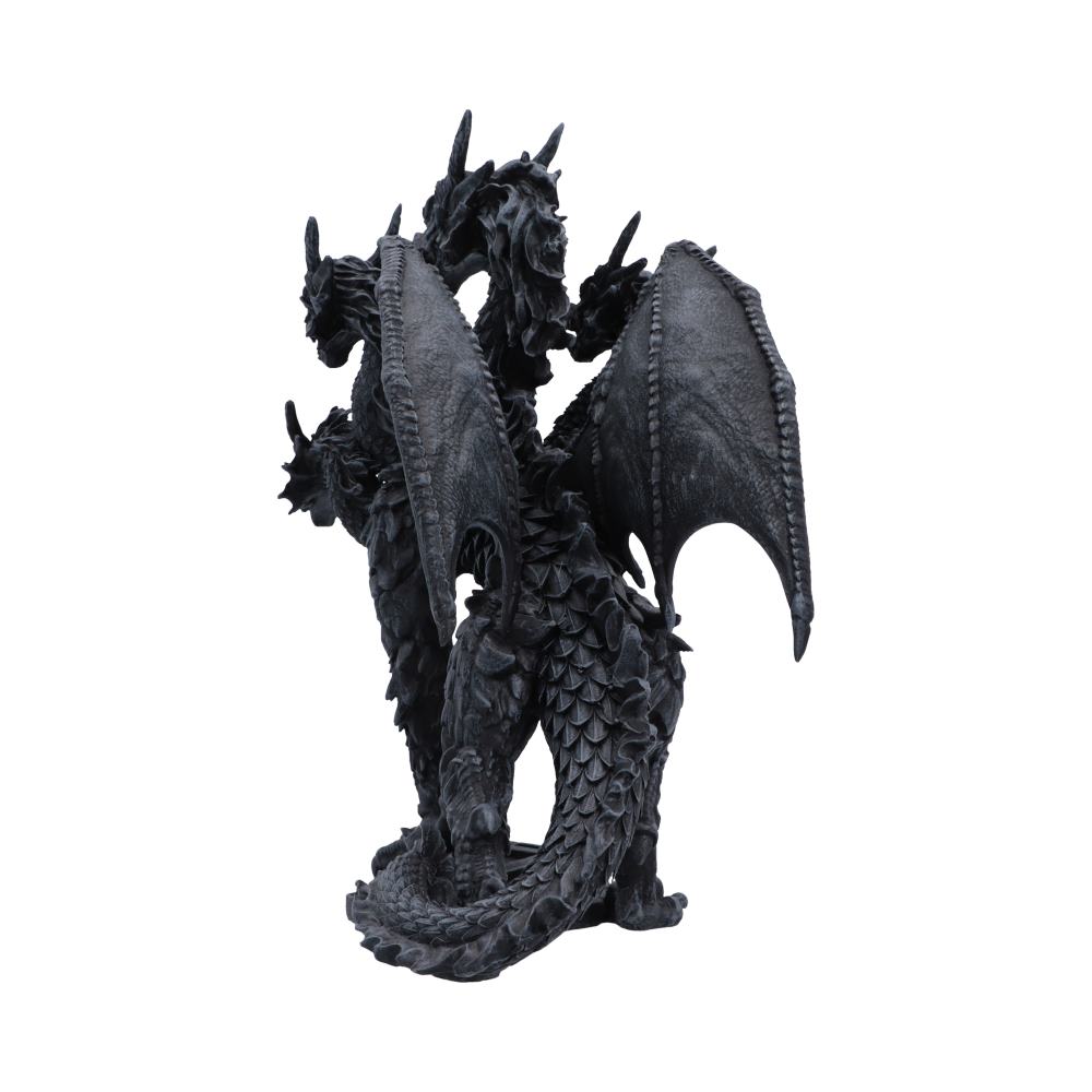 Shadow Hydra Small Dragon Ornament - rear wing membranes and curved dark tail