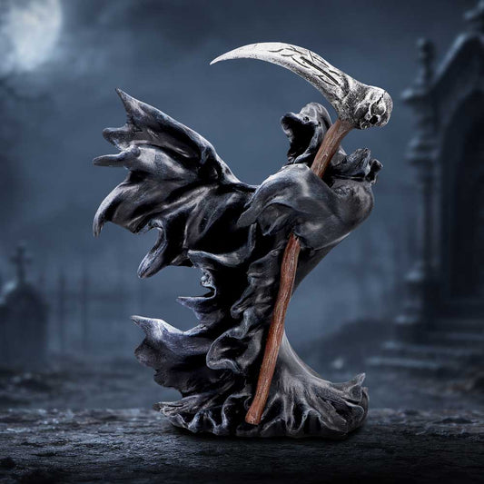 Shadow of Death Reaper Ornament - dark reaper presented in an atmospheric shadowy scene