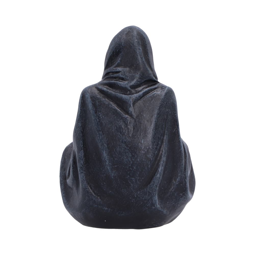 Final Rest Reaper Ornament Set - rear of the seated hooded figure’s black robe