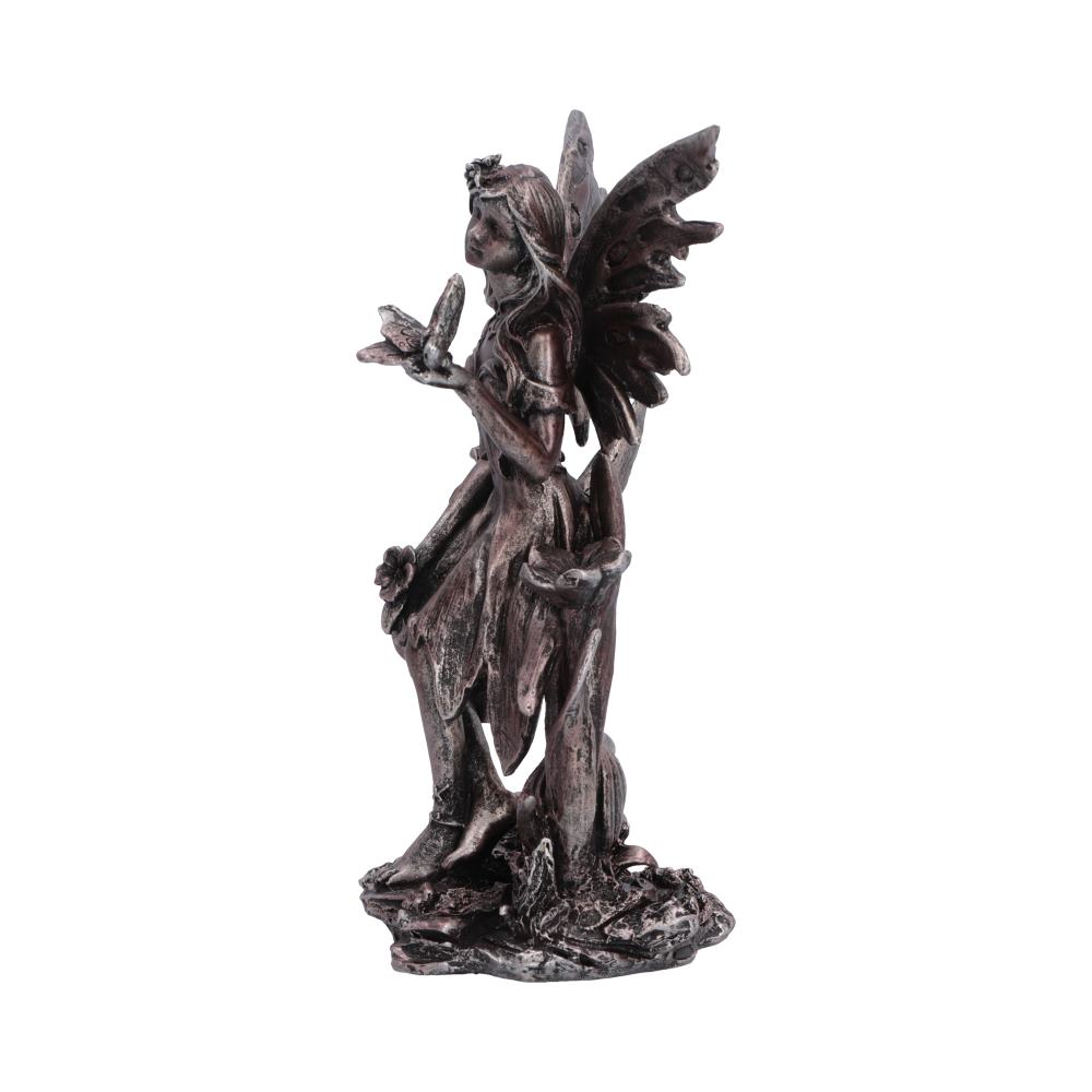 Enchanted Forest Petal Fairy Figurine - side view of raised hand and dress