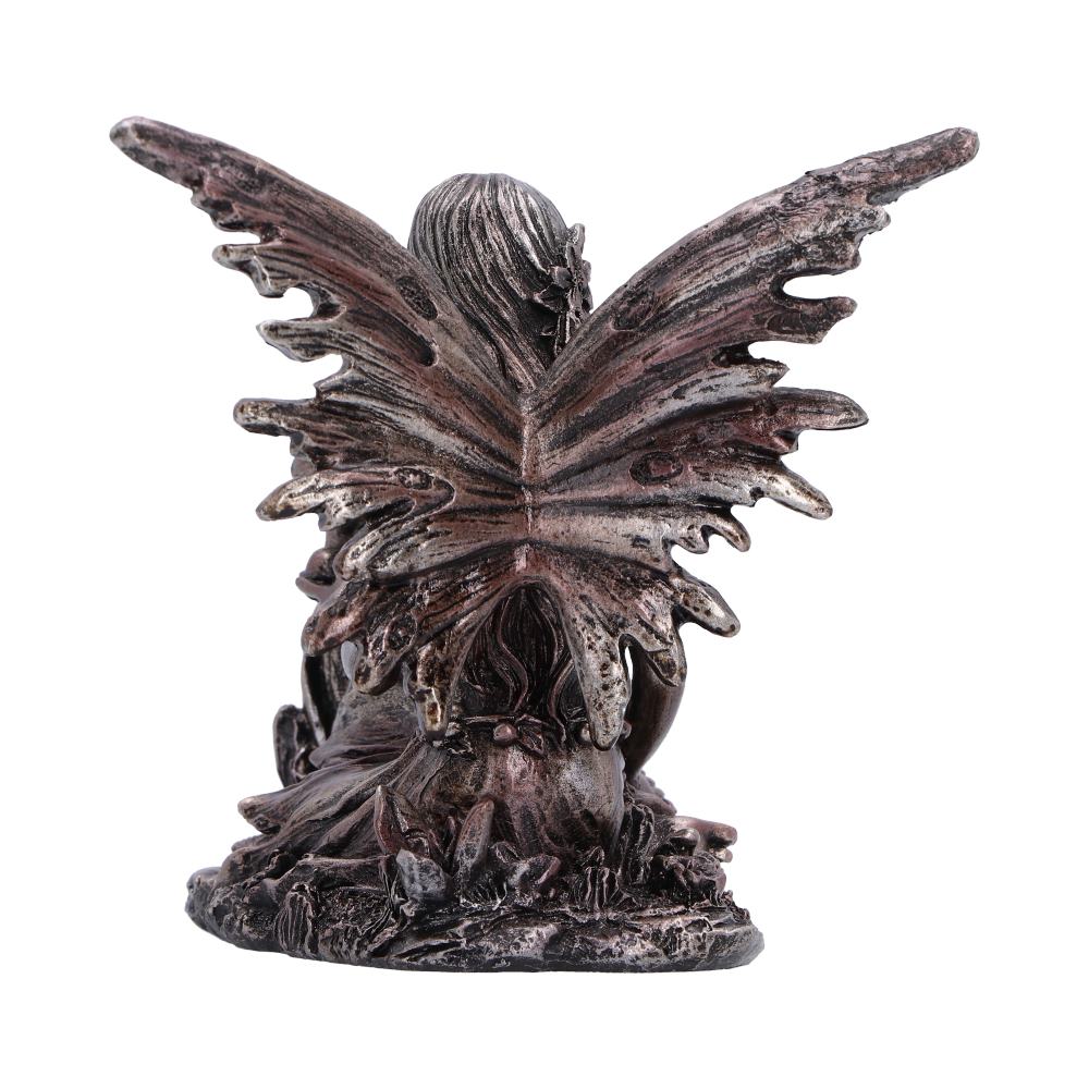 Enchanted Forest Blossom Fairy Figurine - rear view of fairy wings and hair